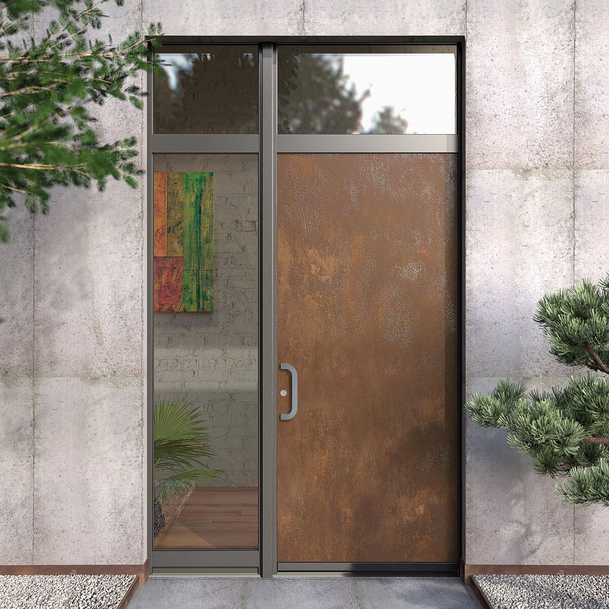 porte extérieure vitrée